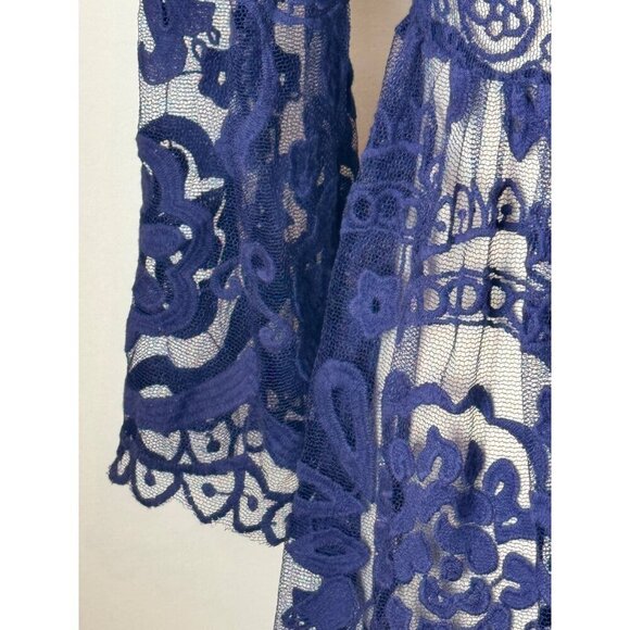 Jen's Pirate Booty Free People Dress Women Small Purple Crochet Lace El Sol Mini - Picture 8 of 11